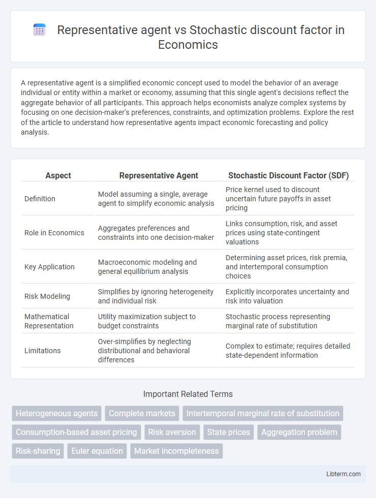 Stochastic discount factor vs Representative agent in Economics - What is The Difference?