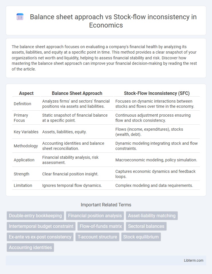 Stock-flow inconsistency vs Balance sheet approach in Economics - What is The Difference?