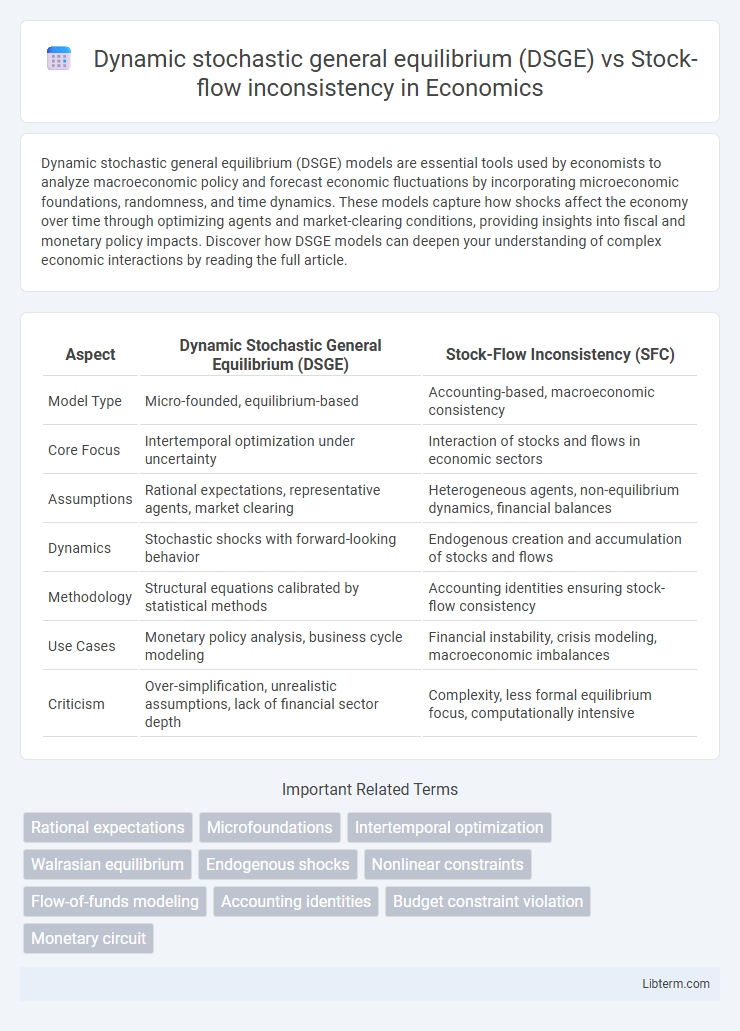 Stock-flow inconsistency vs Dynamic stochastic general equilibrium (DSGE) in Economics - What is The Difference?