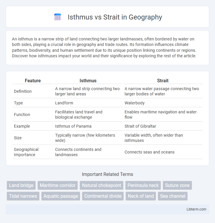Strait vs Isthmus in Geography - What is The Difference?