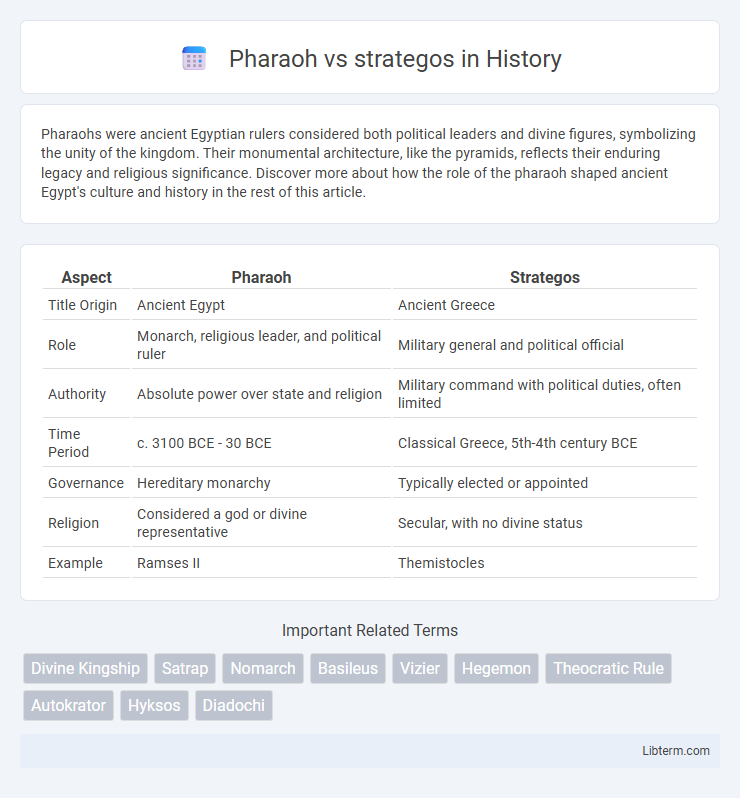 strategos vs Pharaoh in History - What is The Difference?