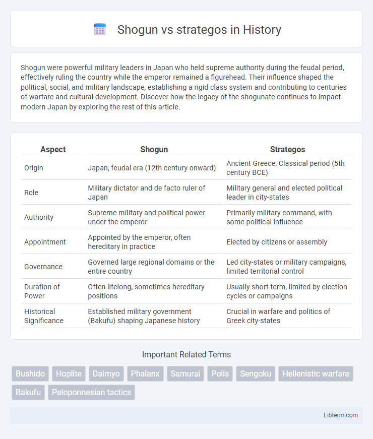 strategos vs Shogun in History - What is The Difference?