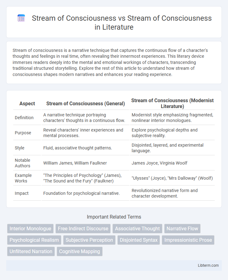 Stream of Consciousness vs Stream of Consciousness in Literature - What is The Difference?