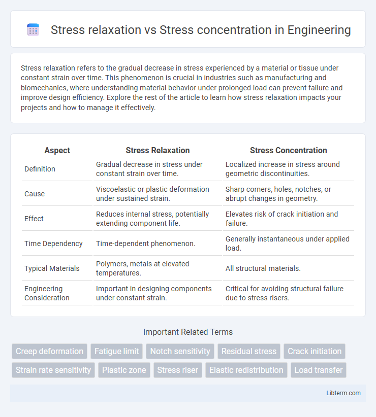 Stress concentration vs Stress relaxation in Engineering - What is The Difference?