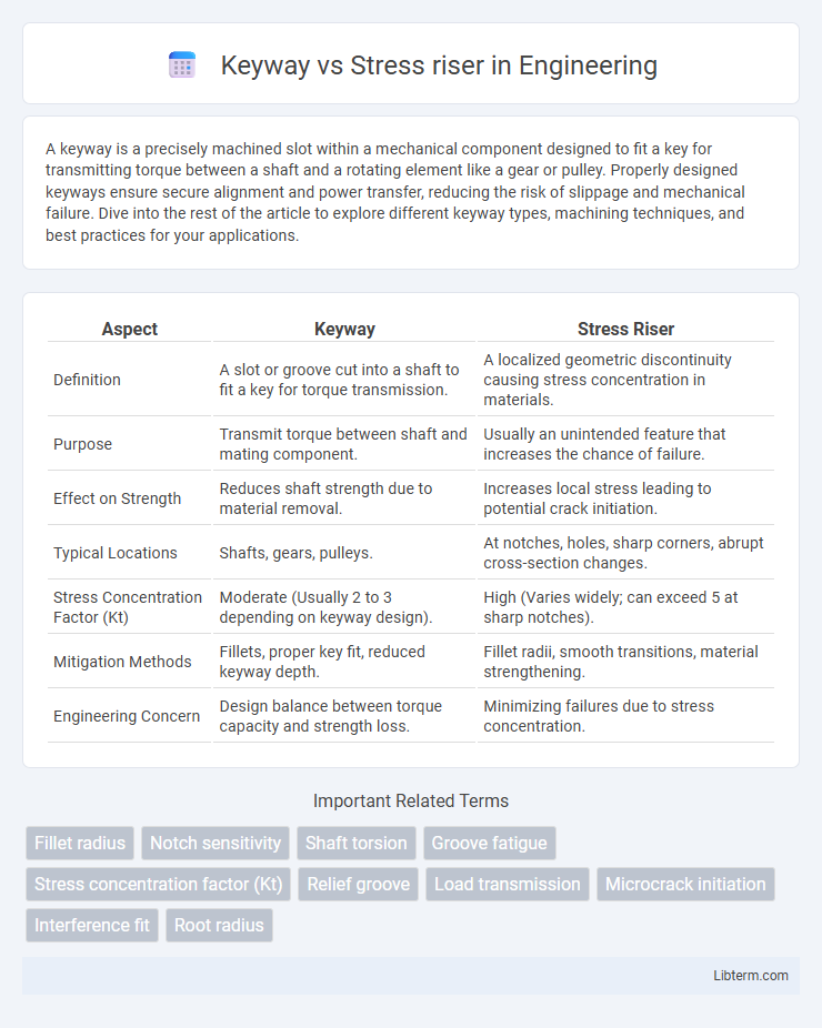 Stress riser vs Keyway in Engineering - What is The Difference?