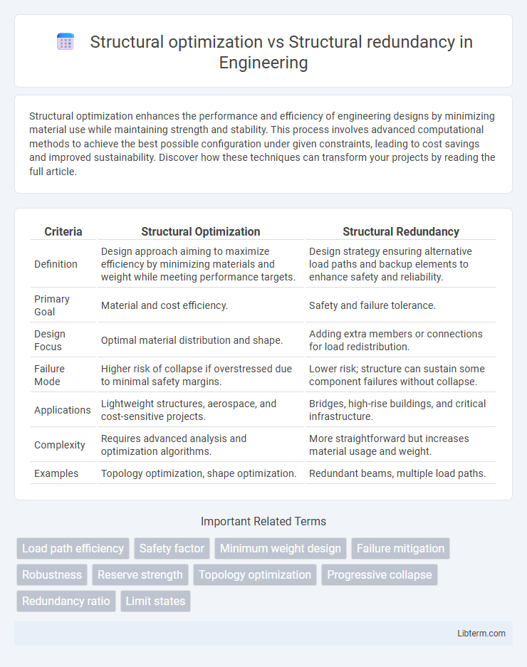 Structural redundancy vs Structural optimization in Engineering - What is The Difference?