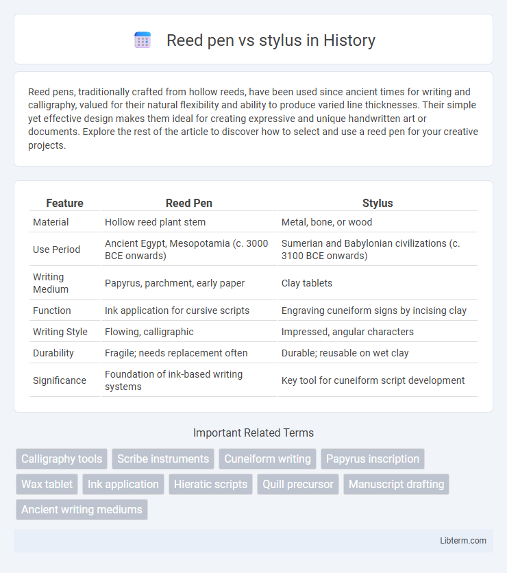 stylus vs Reed pen in History - What is The Difference?