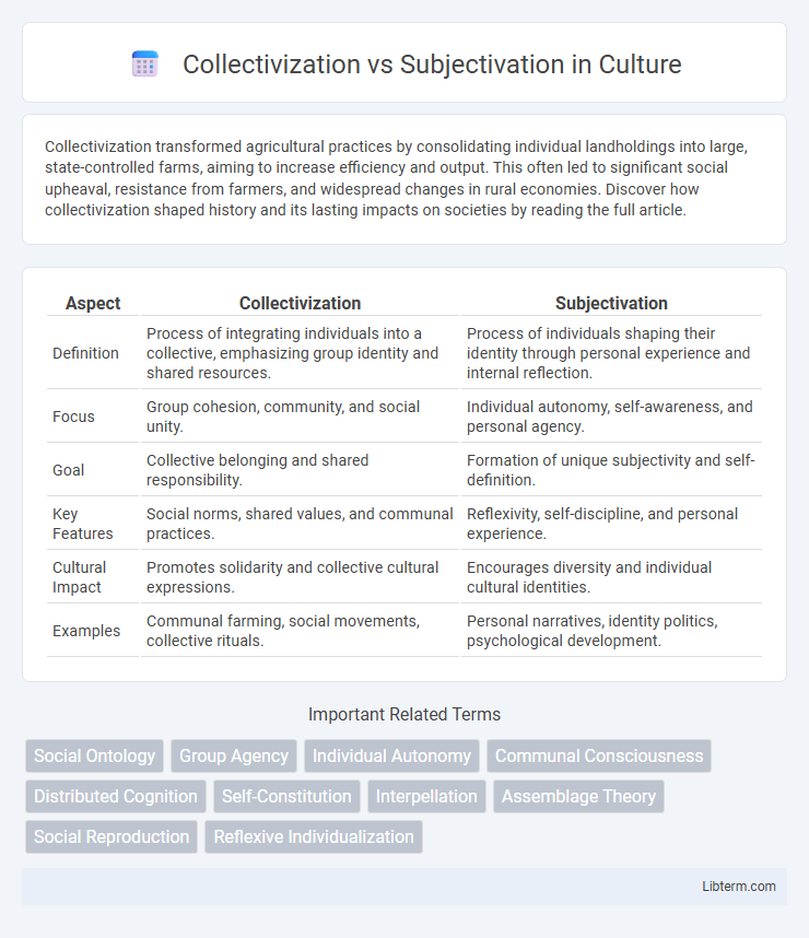Subjectivation vs Collectivization in Culture - What is The Difference?