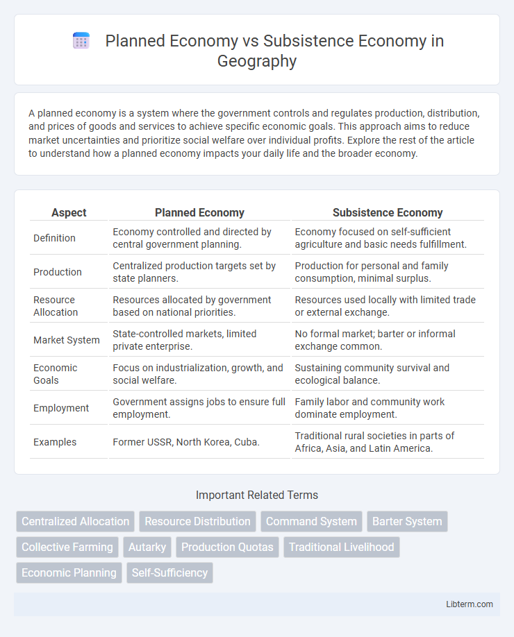 Subsistence Economy vs Planned Economy in Geography - What is The Difference?