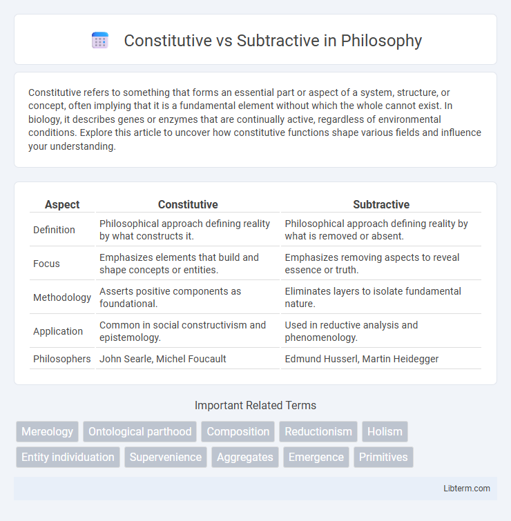 Subtractive vs Constitutive in Philosophy - What is The Difference?