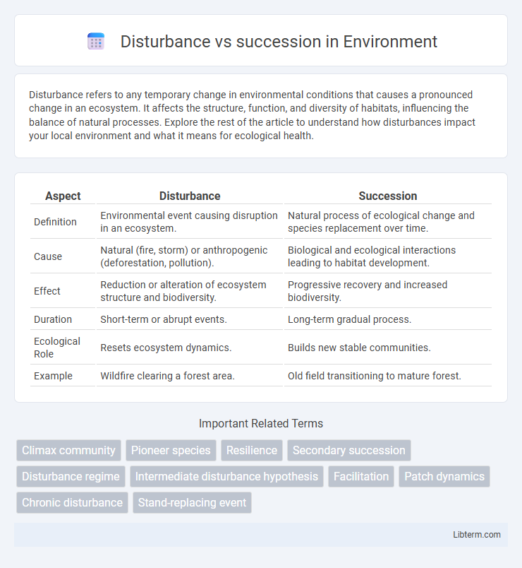 succession vs Disturbance in Environment - What is The Difference?