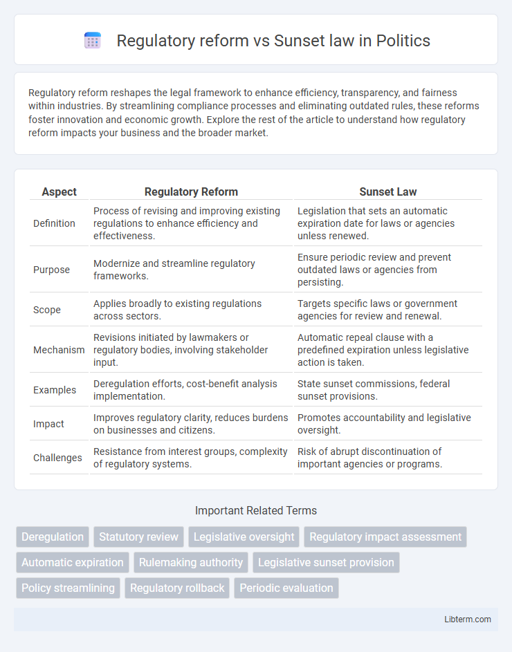 Sunset law vs Regulatory reform in Politics - What is The Difference?