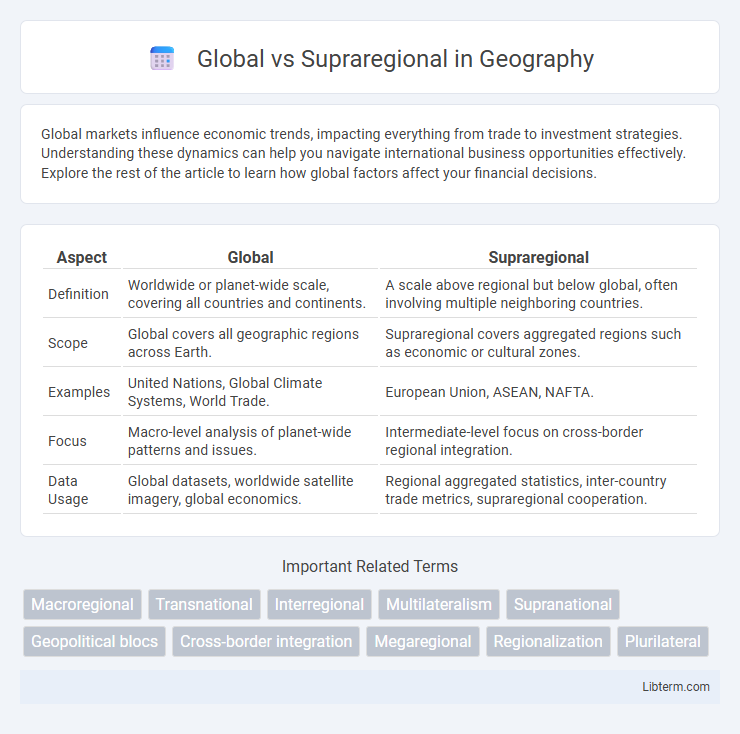 Supraregional vs Global in Geography - What is The Difference?