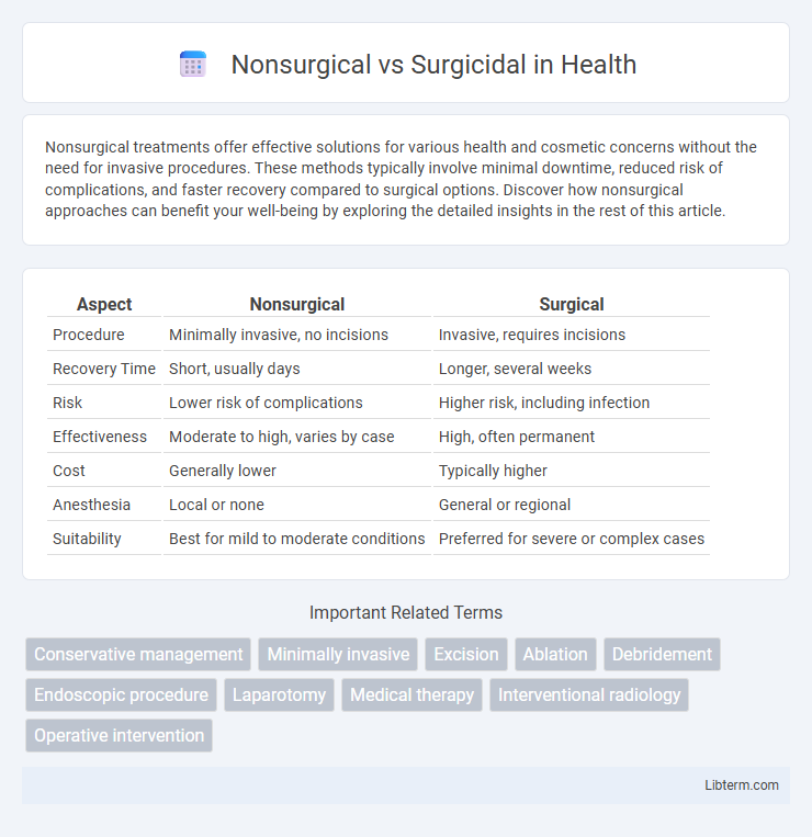 Surgicidal vs Nonsurgical in Health - What is The Difference?