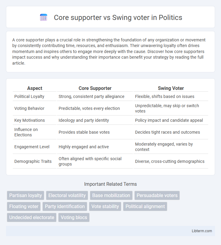 Swing voter vs Core supporter in Politics - What is The Difference?