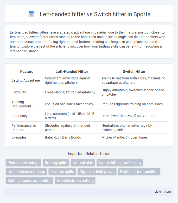 Switch hitter vs Left-handed hitter in Sports - What is The Difference?