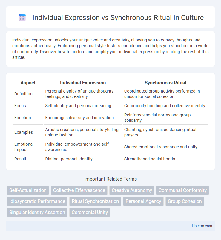 Synchronous Ritual vs Individual Expression in Culture - What is The Difference?