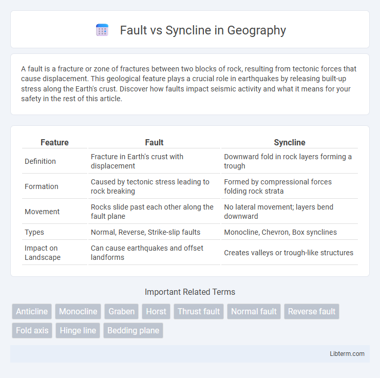 Syncline vs Fault in Geography - What is The Difference?