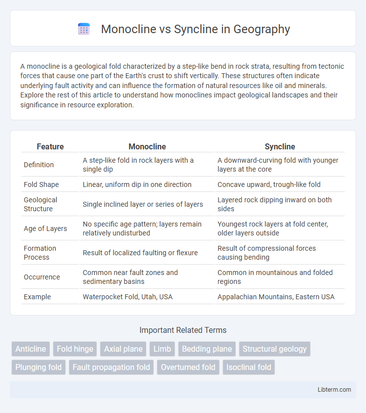Syncline vs Monocline in Geography - What is The Difference?