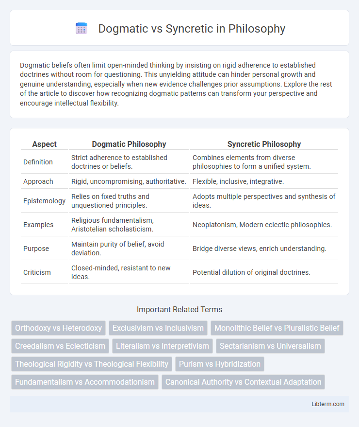 Syncretic vs Dogmatic in Philosophy - What is The Difference?