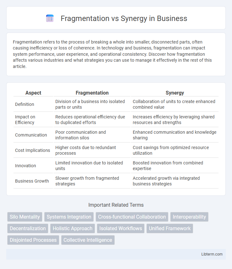 Synergy vs Fragmentation in Business - What is The Difference?