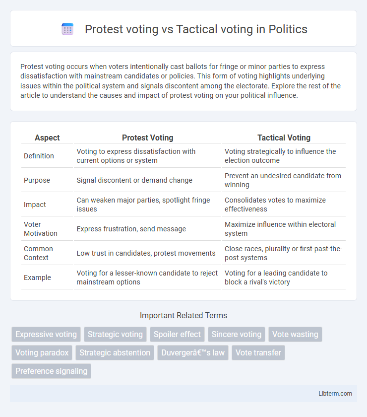 Tactical voting vs Protest voting in Politics - What is The Difference?
