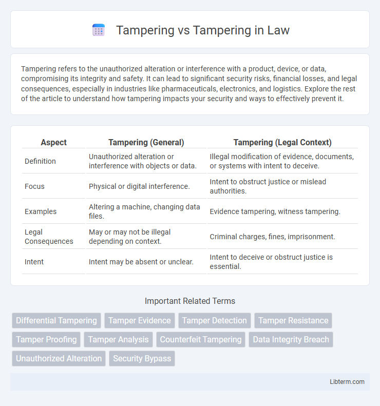 Tampering vs Tampering in Law - What is The Difference?