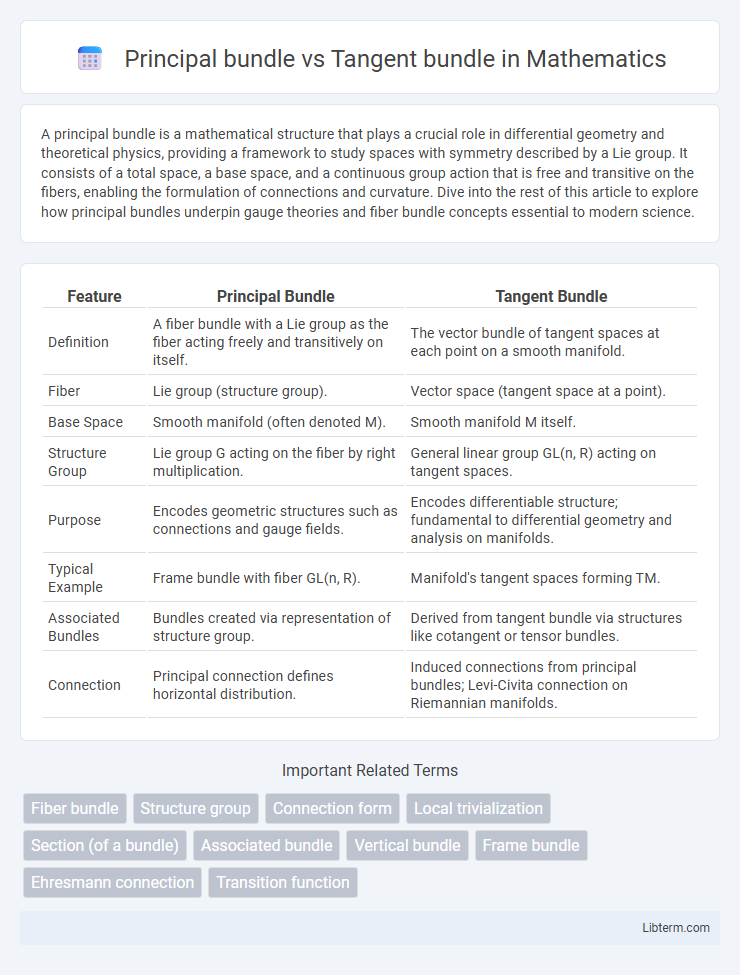 Tangent bundle vs Principal bundle in Mathematics - What is The Difference?