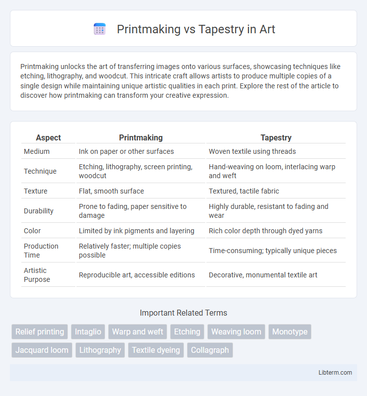 Tapestry vs Printmaking in Art - What is The Difference?