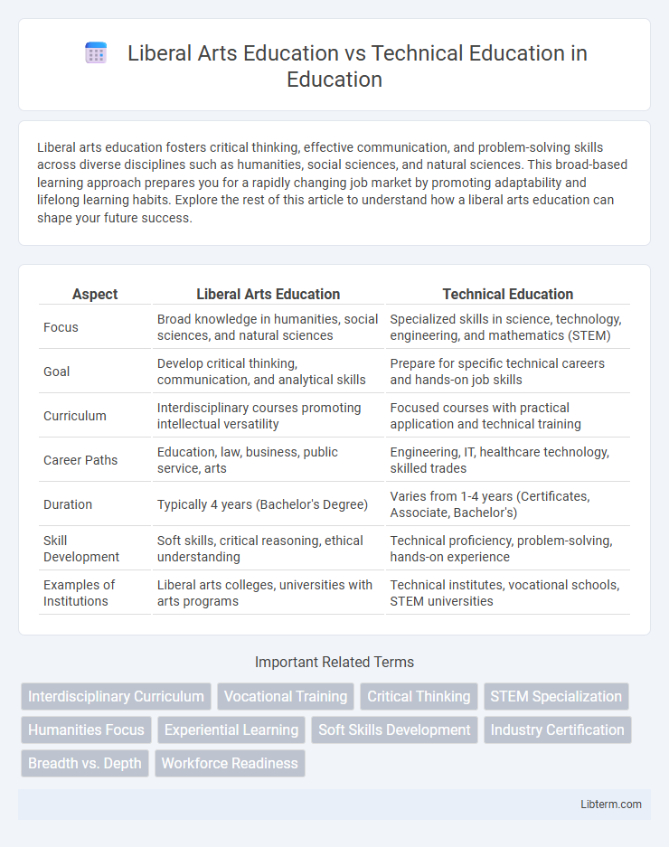 Technical Education vs Liberal Arts Education in Education - What is The Difference?