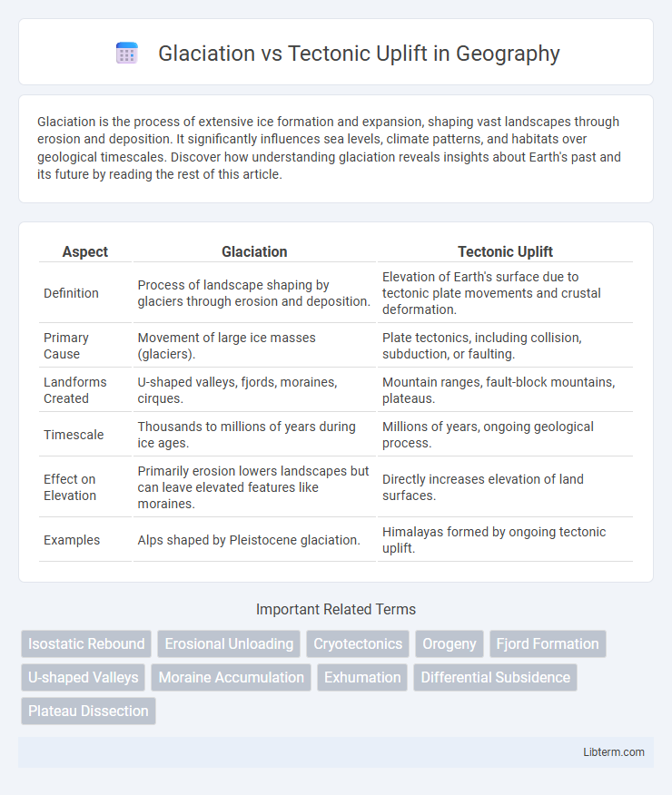 Tectonic Uplift vs Glaciation in Geography - What is The Difference?