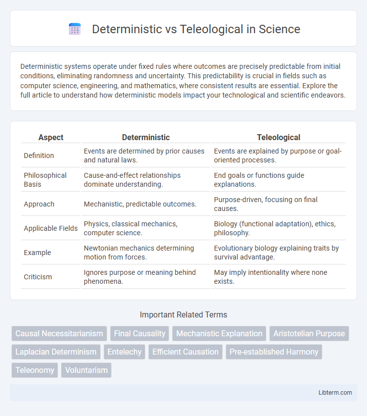 Teleological vs Deterministic in Science - What is The Difference?