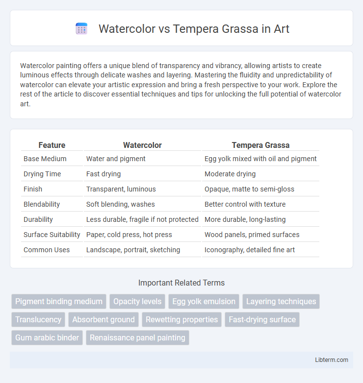 Tempera Grassa vs Watercolor in Art - What is The Difference?