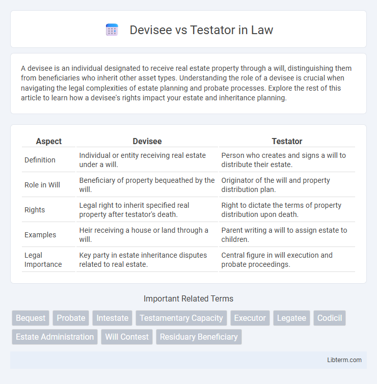 Testator vs Devisee in Law - What is The Difference?