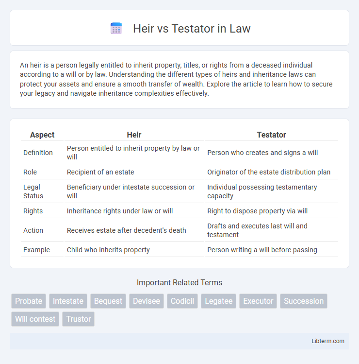 Testator vs Heir in Law - What is The Difference?