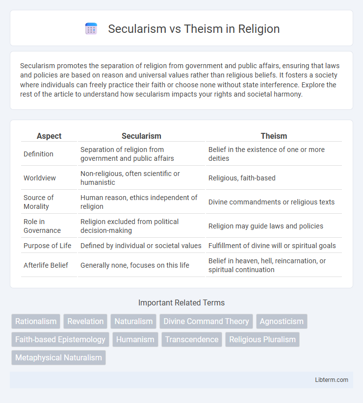 Theism vs Secularism in Religion - What is The Difference?