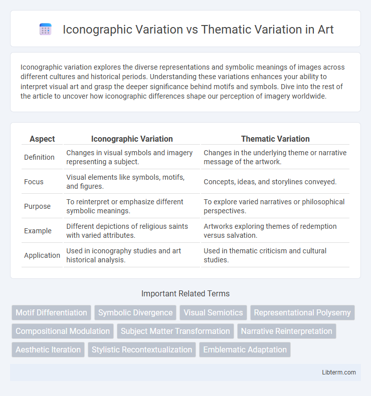 Thematic Variation vs Iconographic Variation in Art - What is The Difference?