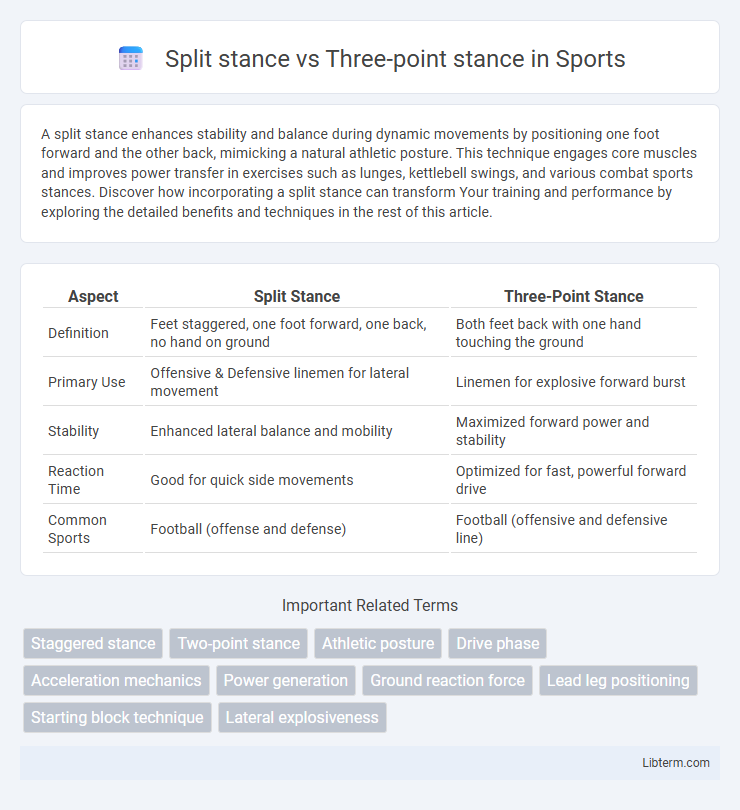 Three-point stance vs Split stance in Sports - What is The Difference?