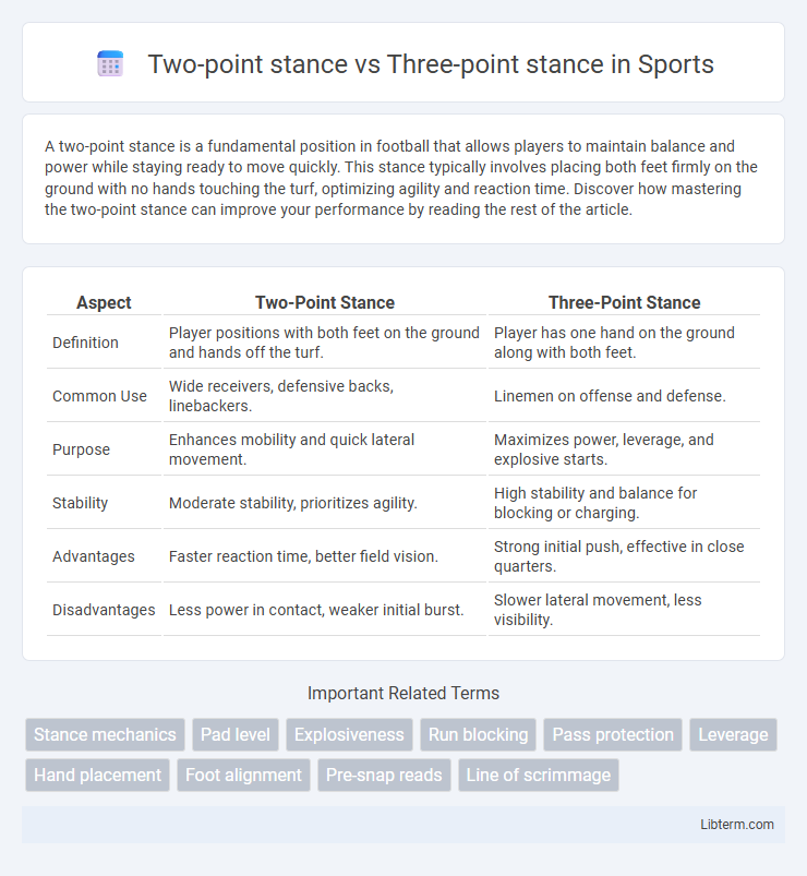 Three-point stance vs Two-point stance in Sports - What is The Difference?
