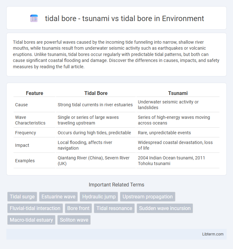 tidal bore vs tidal bore - tsunami in Environment - What is The Difference?