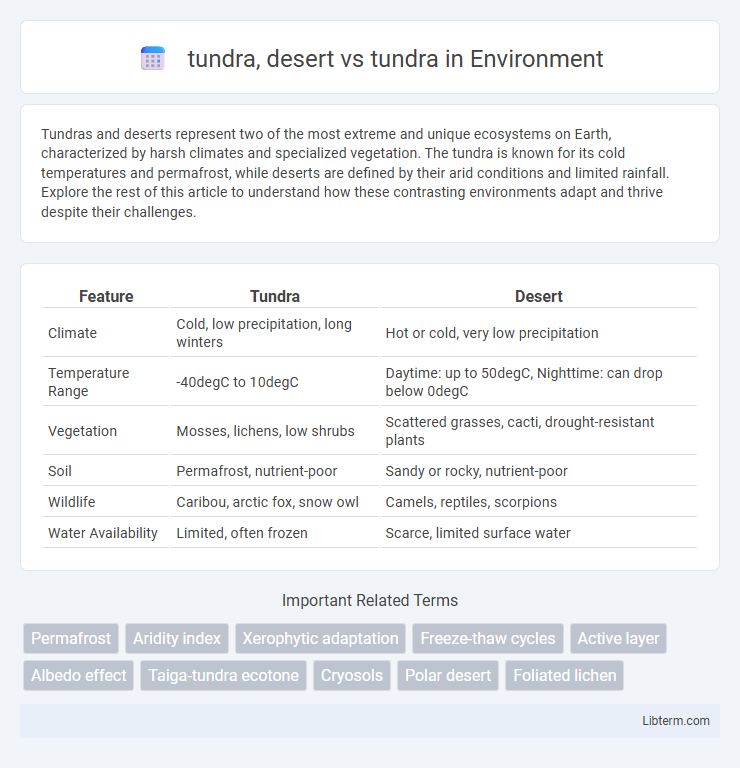 tundra vs tundra, desert in Environment - What is The Difference?
