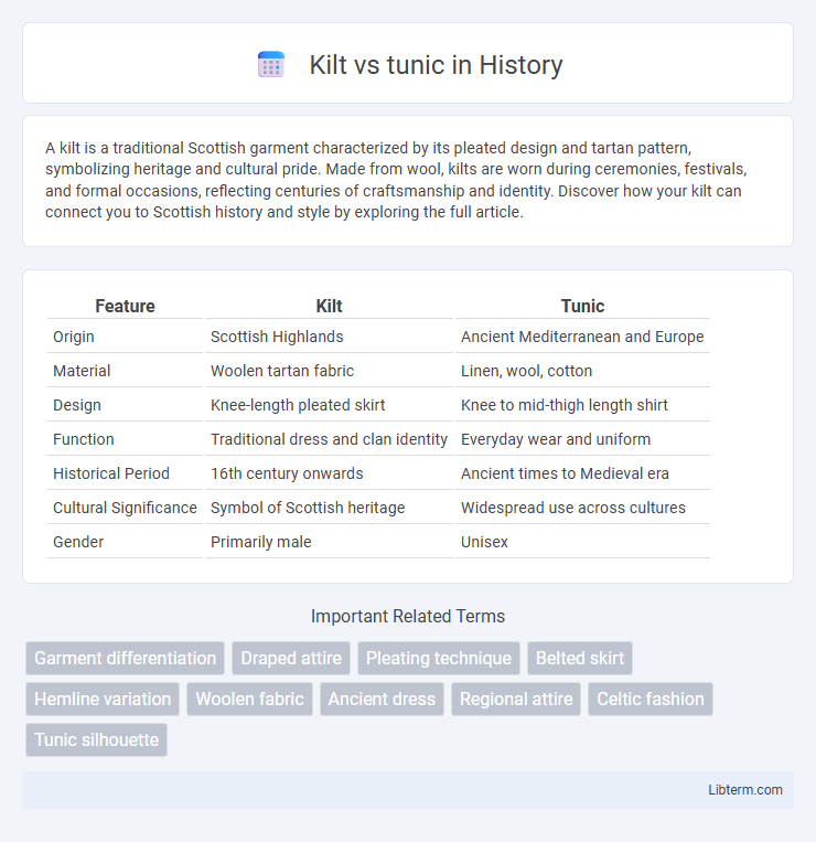 tunic vs Kilt in History - What is The Difference?