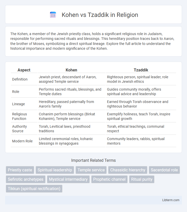 Tzaddik vs Kohen in Religion - What is The Difference?