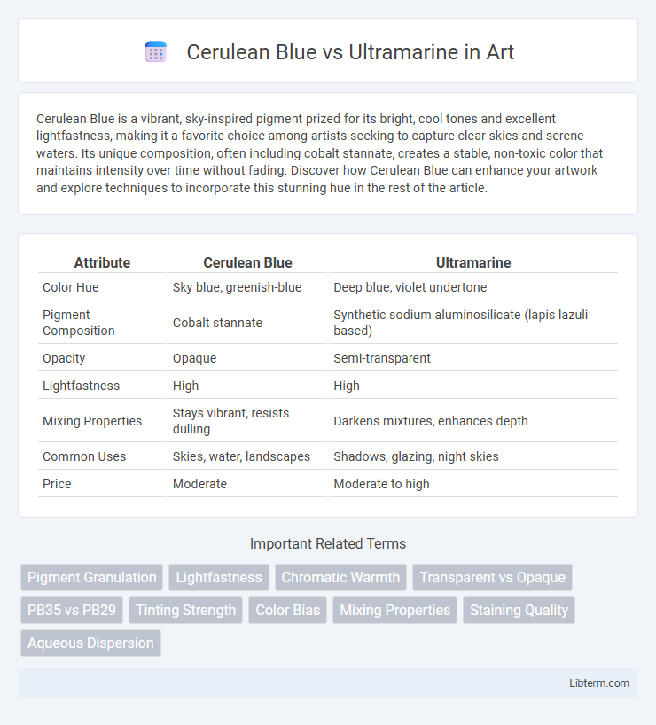 Ultramarine vs Cerulean Blue in Art - What is The Difference?