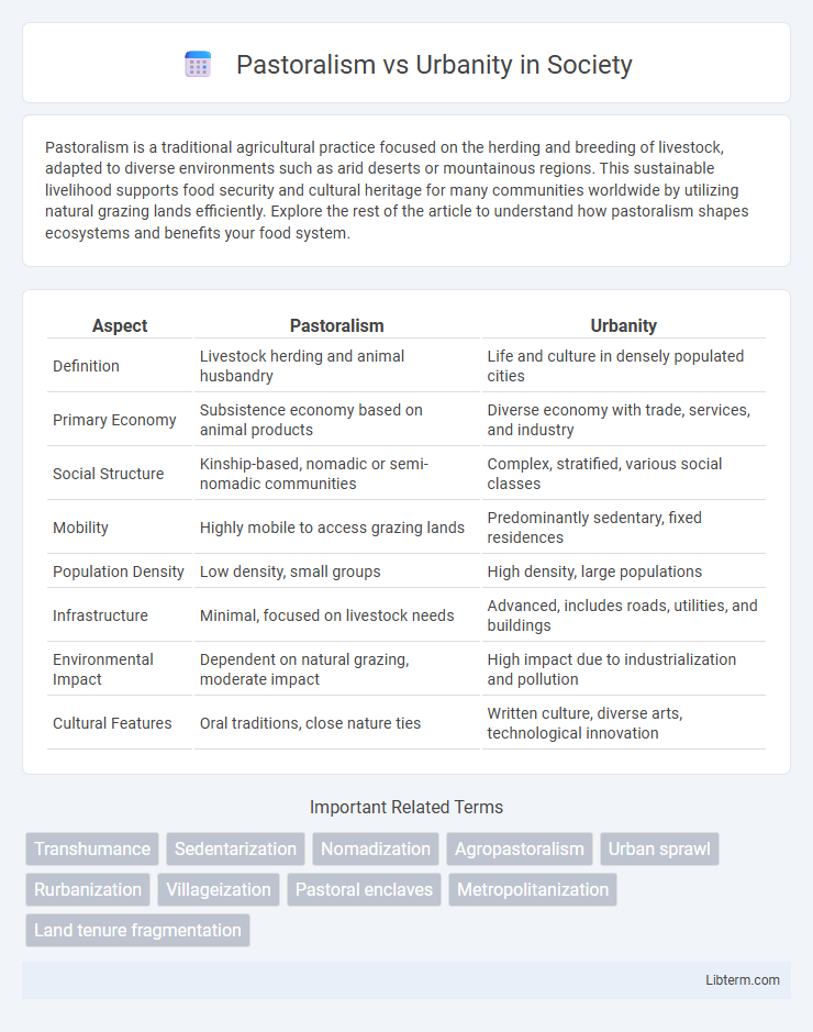 Urbanity vs Pastoralism in Society - What is The Difference?