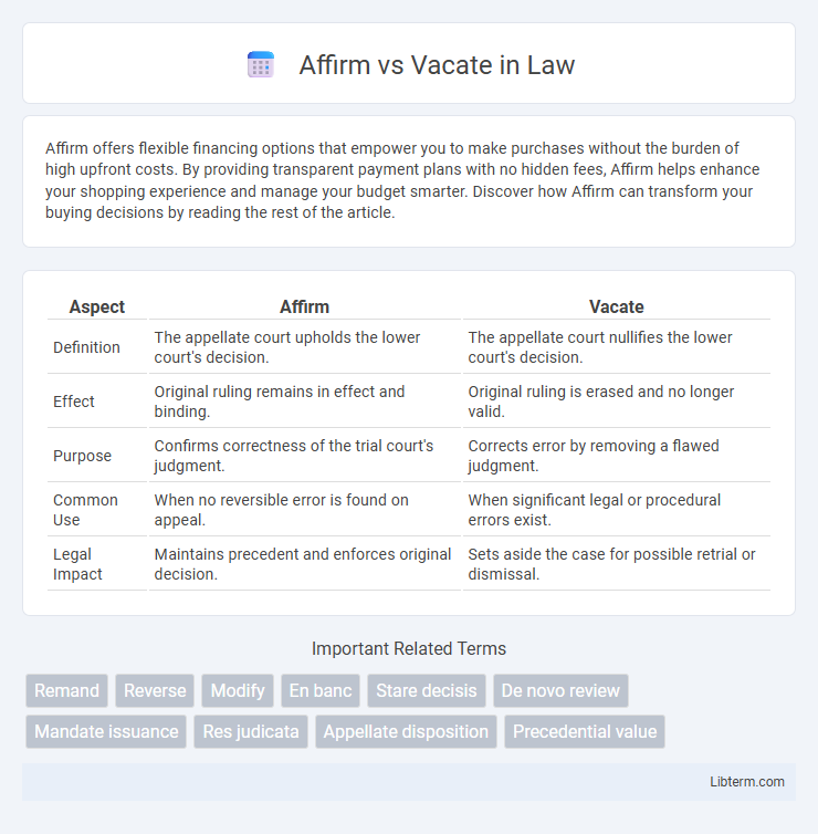 Vacate vs Affirm in Law - What is The Difference?