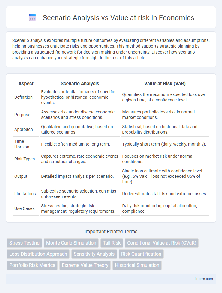 Value at risk vs Scenario Analysis in Economics - What is The Difference?