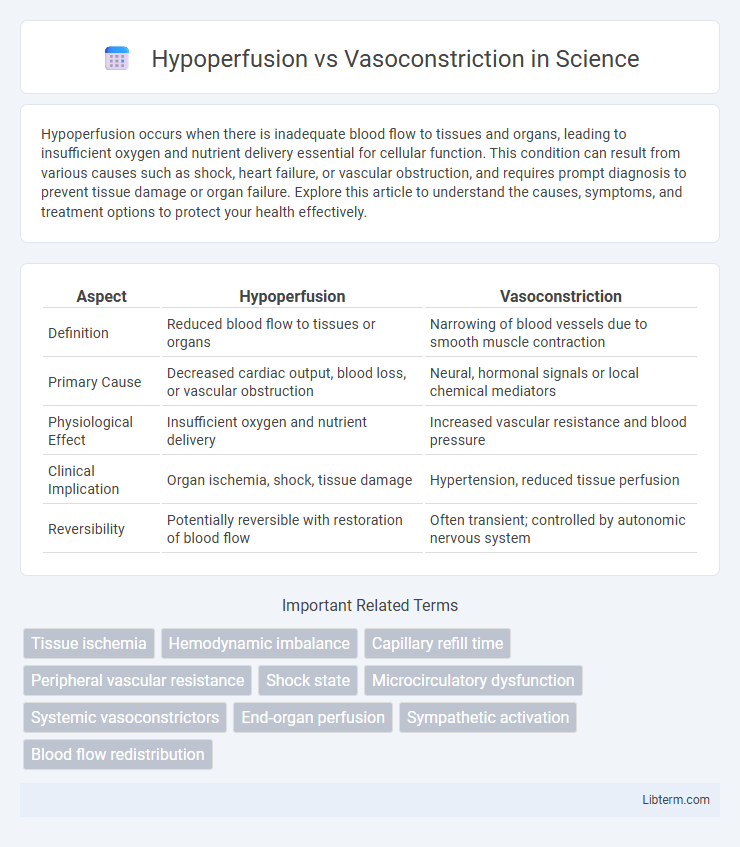 Vasoconstriction vs Hypoperfusion in Science - What is The Difference?