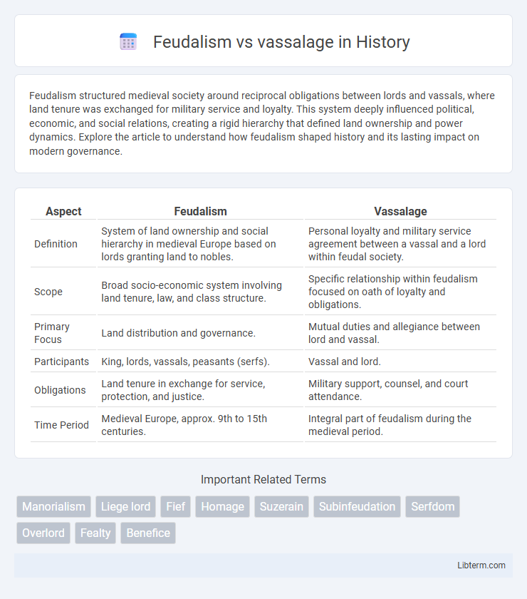 vassalage vs Feudalism in History - What is The Difference?