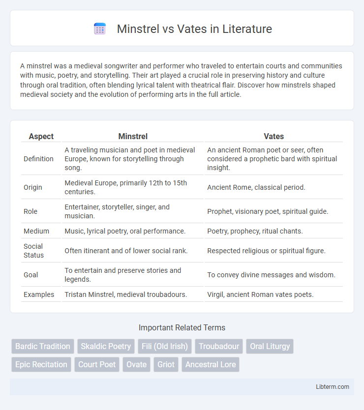 Vates vs Minstrel in Literature - What is The Difference?